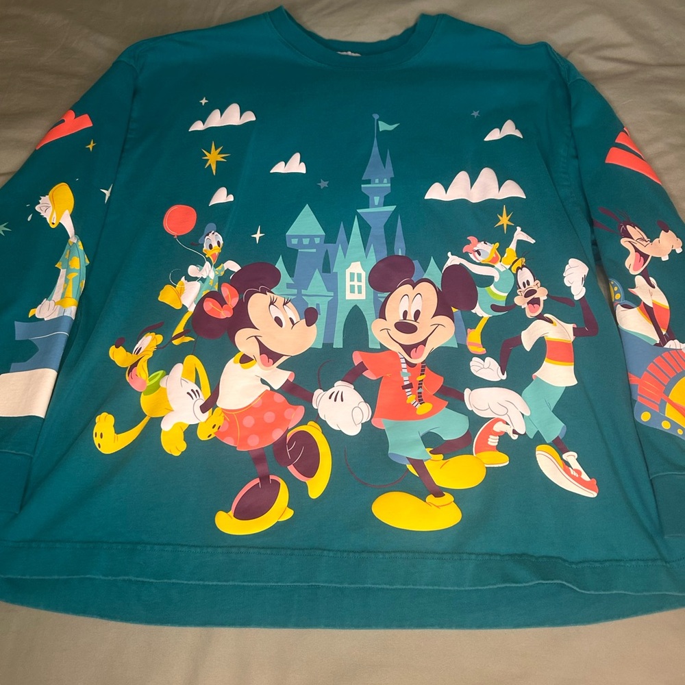 Disney World Teal Play in the Parks Jersey Shirr XXL